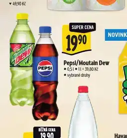 Albert Pepsi / mountai dew nabídka