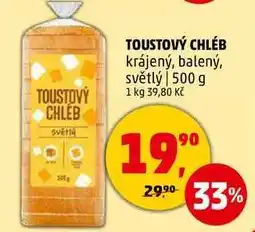 Penny Market TOUSTOVÝ CHLÉB krájený, balený, světlý, 500 g nabídka