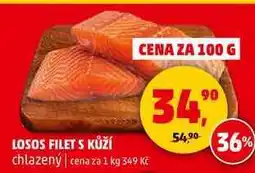 Penny Market LOSOS FILET S KŮŽÍ chlazený, 100 g nabídka