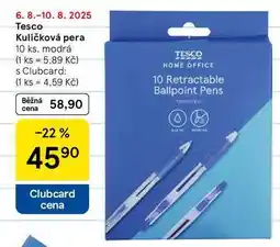 Tesco Tesco Kuličková pera, 10 ks, modrá nabídka