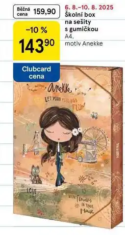 Tesco Školní box na sešity s gumičkou motiv, Anekke nabídka