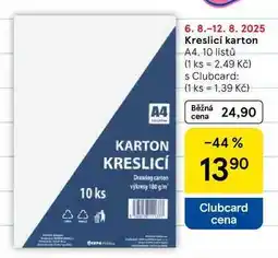 Tesco Kreslici karton, A4, 10 listů nabídka