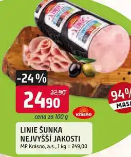 Trefa LINIE ŠUNKA NEJVYŠŠÍ JAKOSTI MP Krásno, 100g nabídka