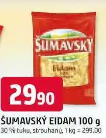 Trefa ŠUMAVSKÝ EIDAM 100 g 30% tuku, strouhaný nabídka