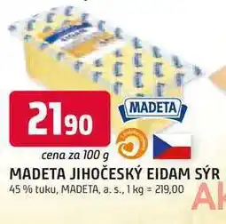 Trefa MADETA JIHOČESKÝ EIDAM SÝR 45% tuku, 100g nabídka