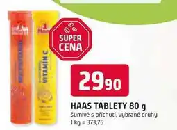 Trefa HAAS TABLETY 80 g Šumivé s příchutí nabídka