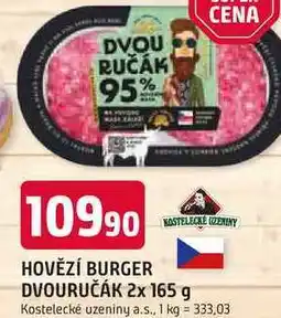 Trefa KOSTELECKÉ ZENINY HOVĚZÍ BURGER DVOURUČÁK 2x 165 g nabídka
