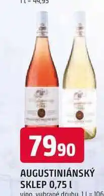 Trefa AUGUSTINIÁNSKÝ SKLEP 0,75 l nabídka