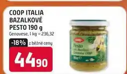 Trefa COOP ITALIA BAZALKOVÉ PESTO 190 g nabídka