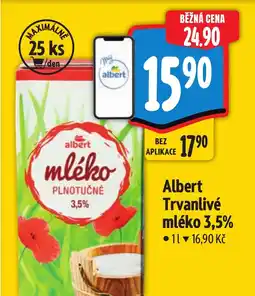 Albert Albert Trvanlivé mléko 3,5% nabídka
