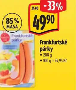 Albert Frankfurtské párky nabídka