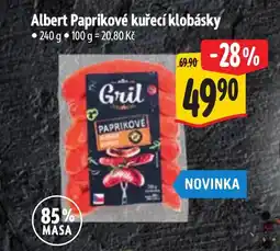 Albert Albert Paprikové kuřecí klobásky nabídka