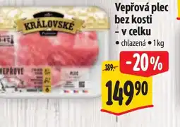 Albert Vepřová plec bez kosti - v celku nabídka