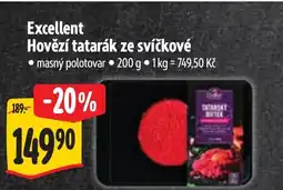 Albert Excellent Hovězí tatarák ze svíčkové nabídka