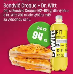 BonVeno Sendvič Croque (162-164 g) dle výběru a Dr. Witt 750 ml dle výběru nabídka
