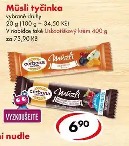 CBA Müsli tyčinka, 20 g nabídka