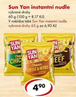 CBA Sun Yan instantní nudle, 60 g nabídka
