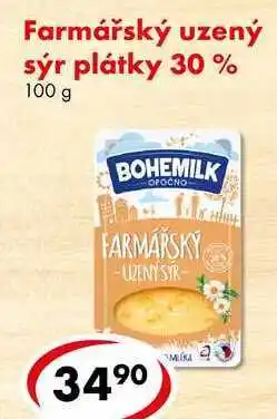 CBA Farmářský uzený sýr plátky 30%, 100 g nabídka