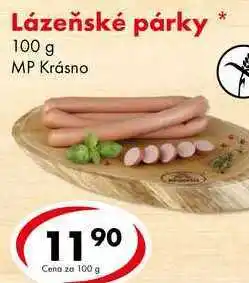 CBA Lázeňské párky, 100 g nabídka