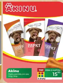 Tamda Foods Akinu Papky pamlsky pro psy 103g, 120g nabídka