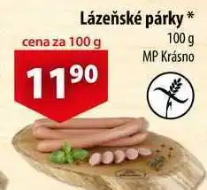 CBA Lázeňské párky, 100 g nabídka