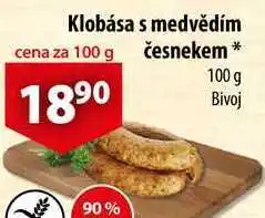 CBA Klobása s medvědím česnekem, 100 g nabídka