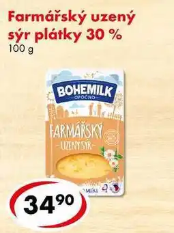 CBA Farmářský uzený sýr plátky 30%, 100 g nabídka