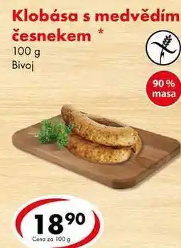 CBA Klobása s medvědím česnekem, 100 g nabídka
