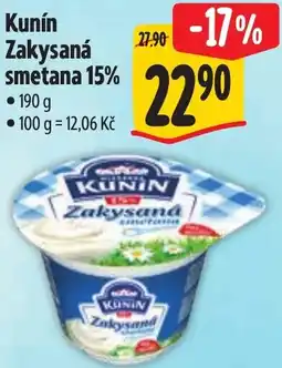 Albert Kunín Zakysaná smetana 15% nabídka