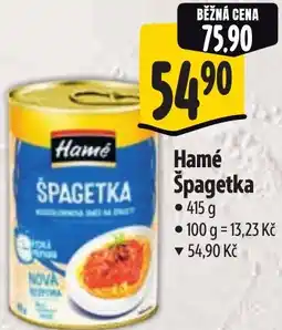 Albert Hamé Špagetka nabídka