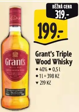 Albert Grant's Triple Grant's Wood Whisky nabídka