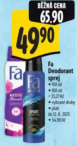 Albert Fa Deodorant sprej nabídka