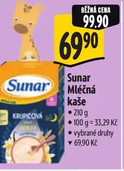 Albert Sunar Mléčná kaše nabídka