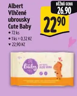 Albert Albert Vlhčené ubrousky Cute Baby nabídka