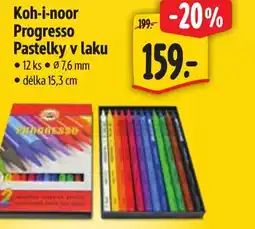 Albert Koh-i-noor Progresso Pastelky v laku nabídka