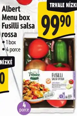 Albert Albert Menu box Fusilli salsa rossa nabídka