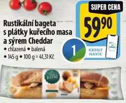 Albert Rustikální bageta s plátky kuřecího masa a sýrem Cheddar nabídka