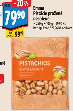 Albert Emma Pistácie pražené nesolené nabídka