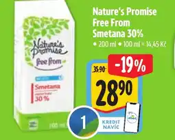 Albert Nature's Promise Free From Smetana 30% nabídka