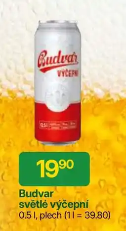Hruška Budvar světlé výčepní nabídka