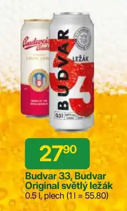 Hruška Budvar 33, Budvar Original světlý ležák nabídka