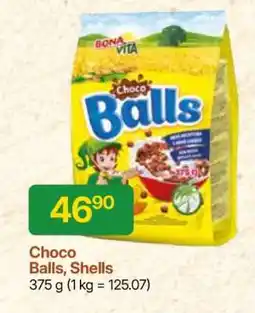 Hruška Choco Balls, Shells nabídka