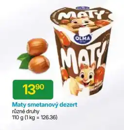 Hruška MATY Smetanový dezert nabídka