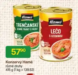 Hruška Konzervy Hamé nabídka