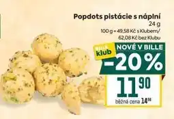Billa Popdots pistácie s náplní nabídka