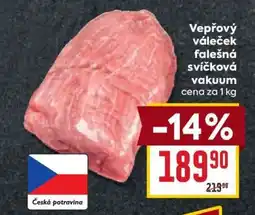 Billa Vepřový váleček falešná svíčková vakuum nabídka