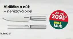Billa Vidlička a nůž nabídka
