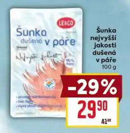 Billa Šunka nejvyšší jakosti dušená v páře nabídka