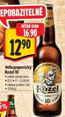 Albert Velkopopovický Kozel 10 nabídka