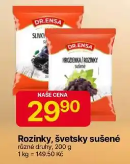 Hruška Rozinky, švestky sušené nabídka